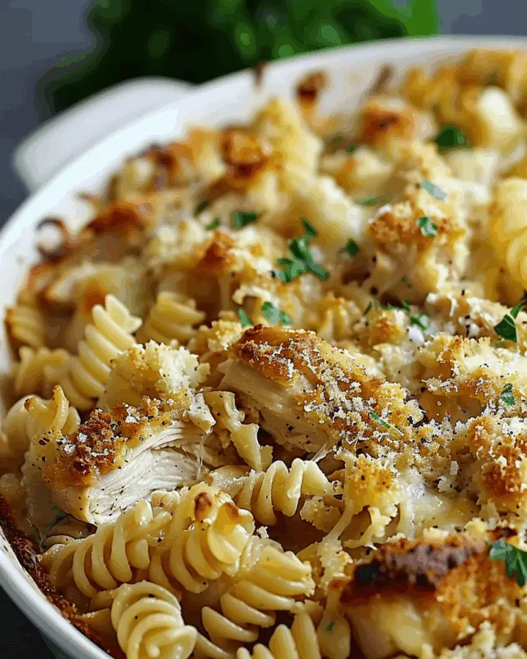 Garlic Parmesan Chicken Pasta Bake