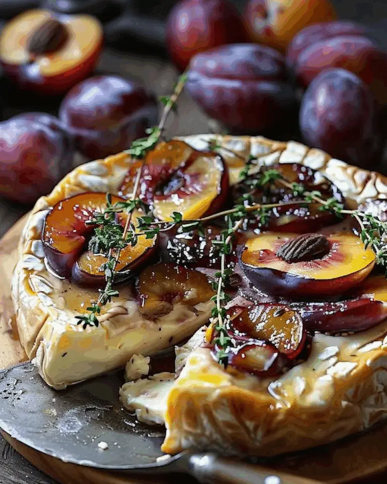 Baked Brie with Roasted Plums and Thyme