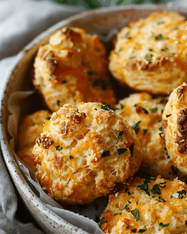 Keto Garlic Cheddar Drop Biscuits