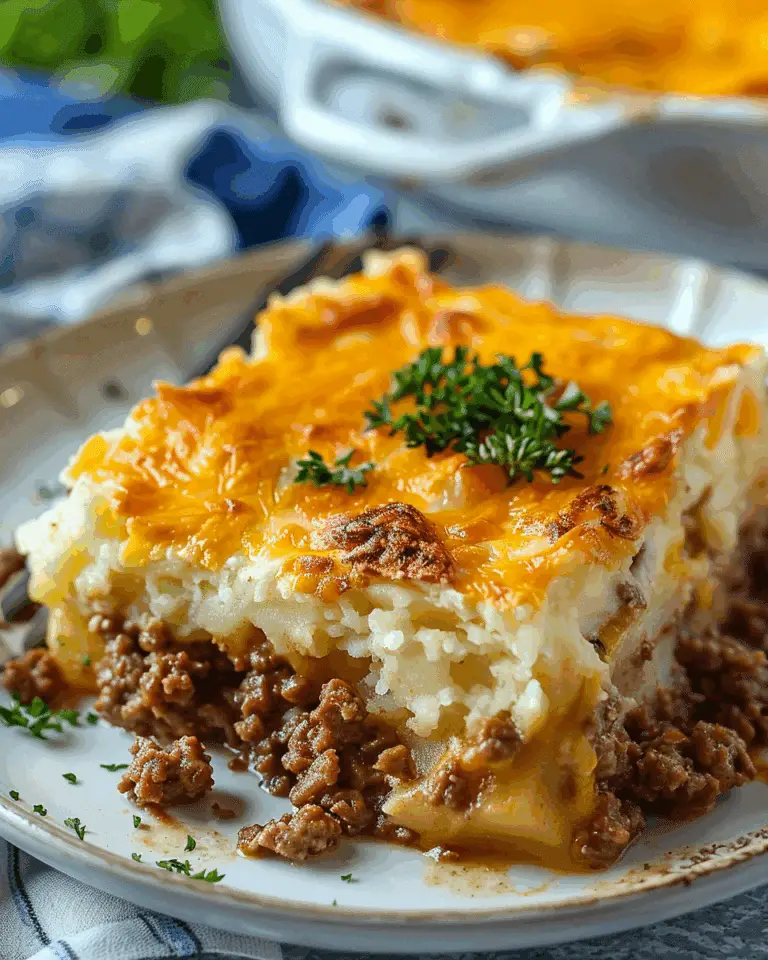 Cheesy Ground Beef and Potato Casserole