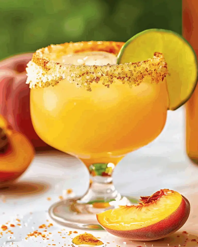 Spicy Peach Margarita with Hot Honey