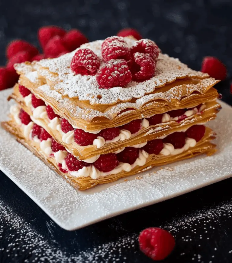 Raspberry Mille Feuille (Napoleon)