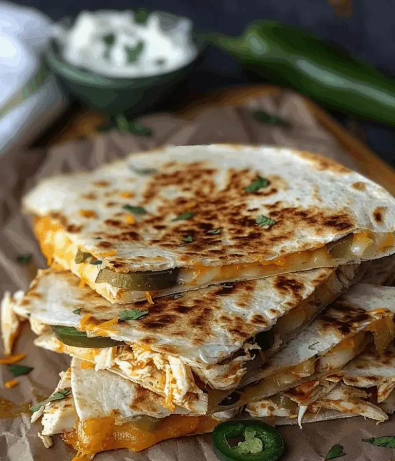 Spicy Chicken Jalapeño Popper Quesadillas