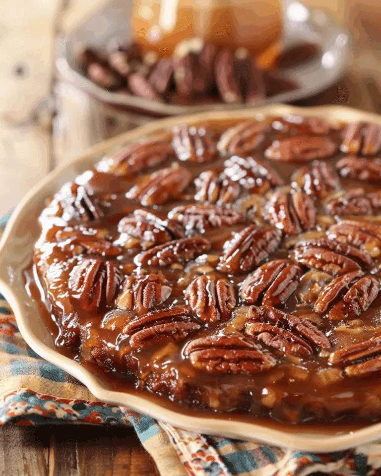 Sticky Caramel Pecan Upside-Down Cake