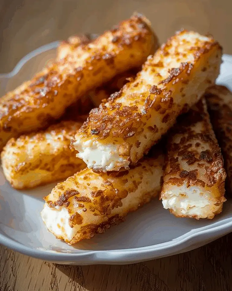2-Ingredient Cottage Cheese Cheese Sticks – Crispy, Cheesy & Low-Carb