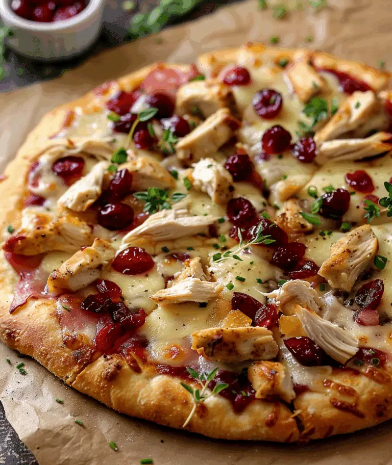 Cranberry Chicken Brie Pizza