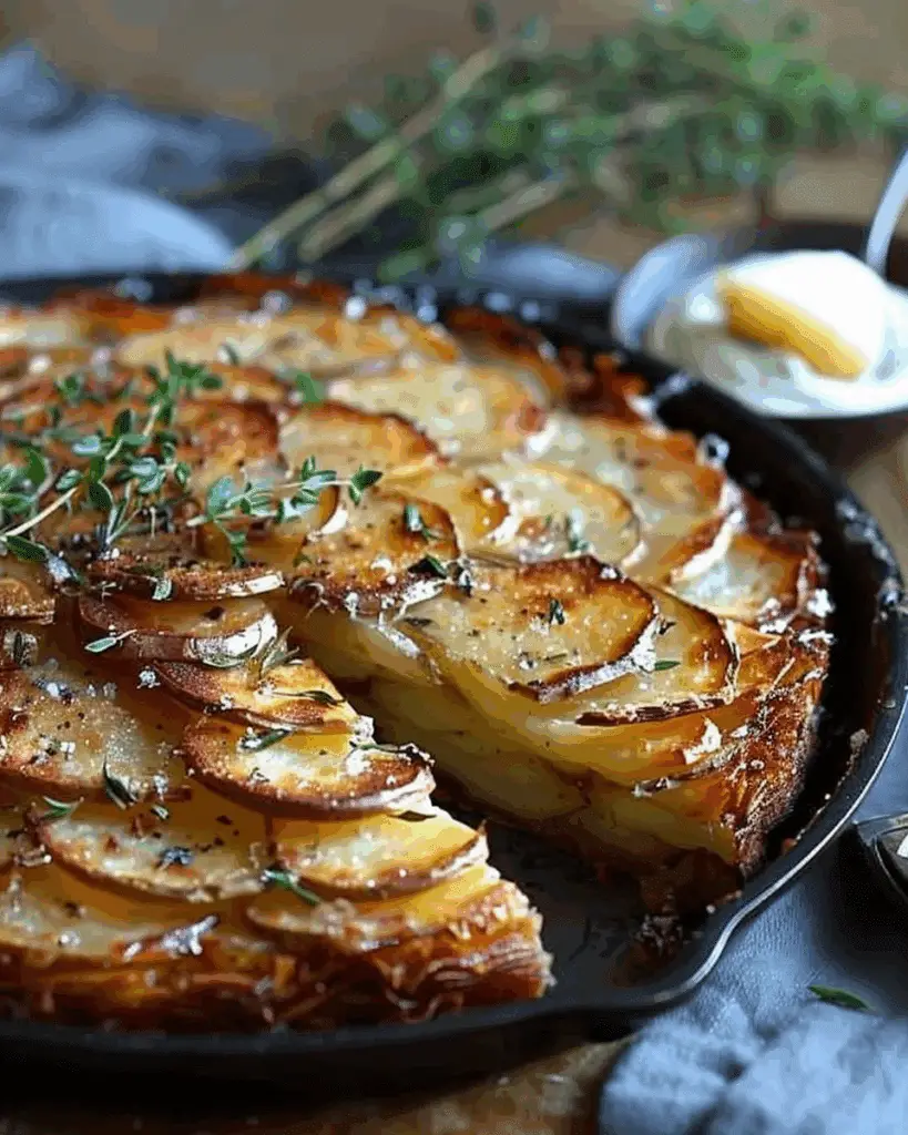 Crispy Balsamic Potato Torte with Fresh Thyme