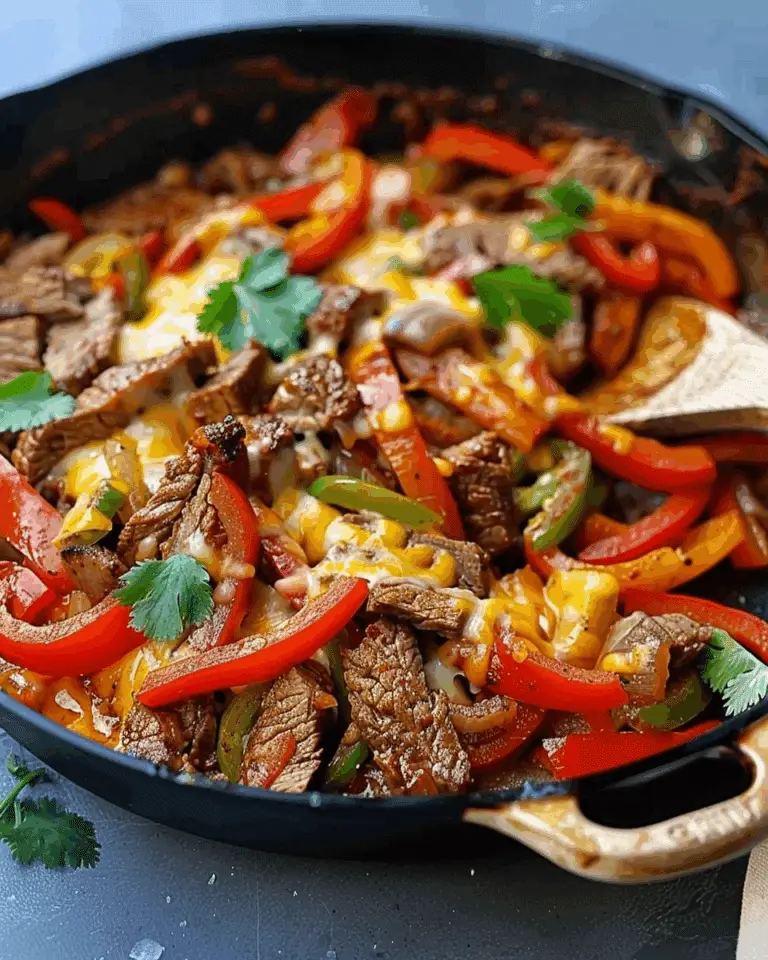Queso Steak Fajita Skillet