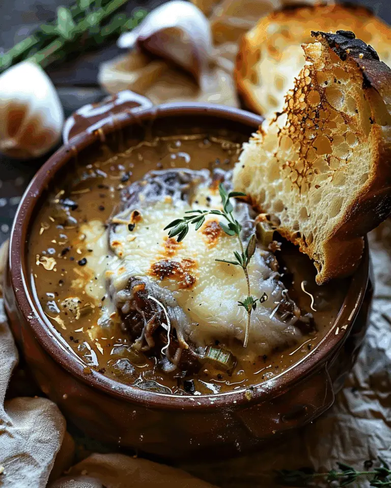 French Onion Short Rib Soup with Gruyère Toast