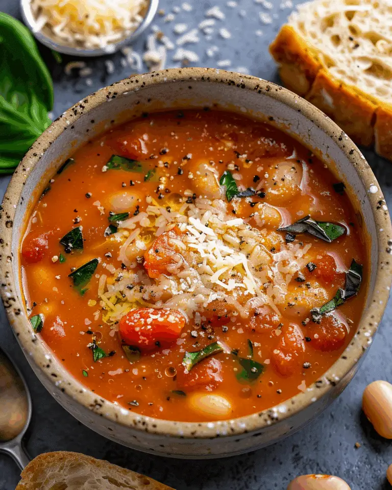 Parmesan Tomato Cannellini Bean Soup