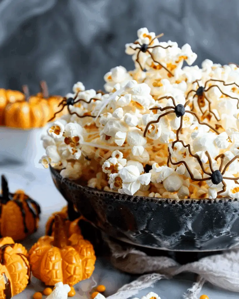 Spooky Spiderweb Popcorn