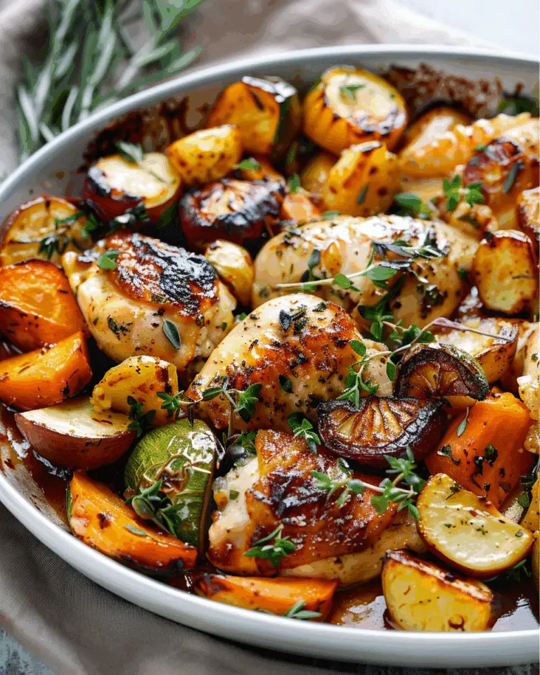 Autumn Chicken Dinner with Roasted Vegetables