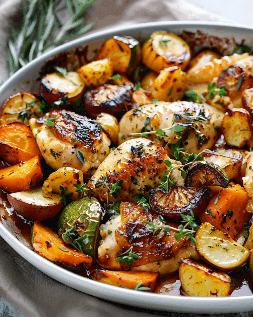 Autumn Chicken Dinner with Roasted Vegetables