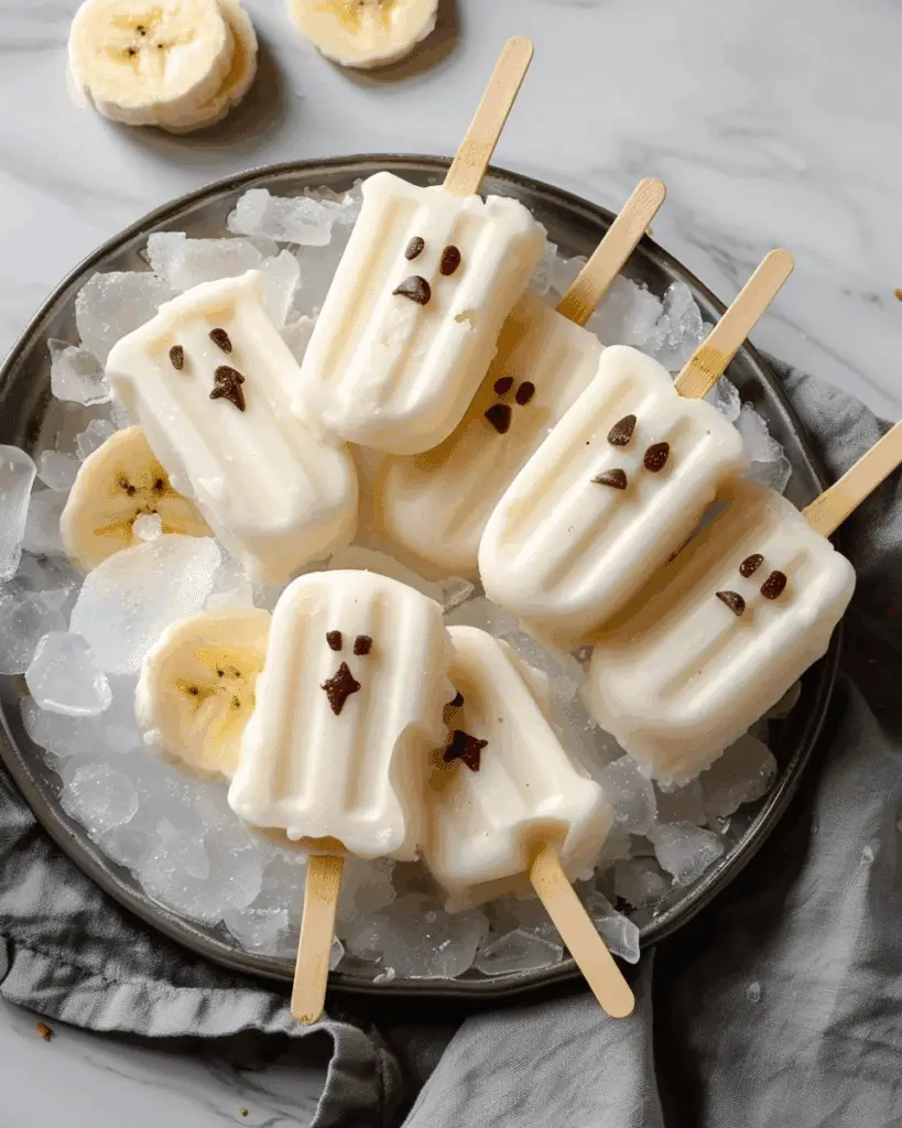 Ghostly Banana Pops