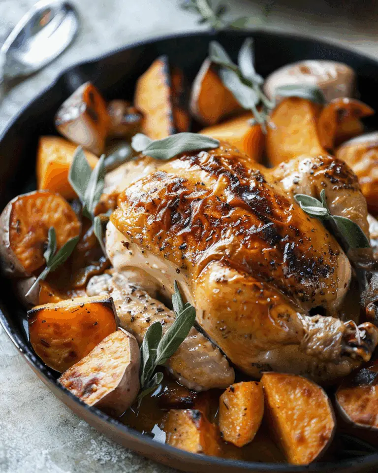 Maple Roasted Chicken with Sweet Potatoes