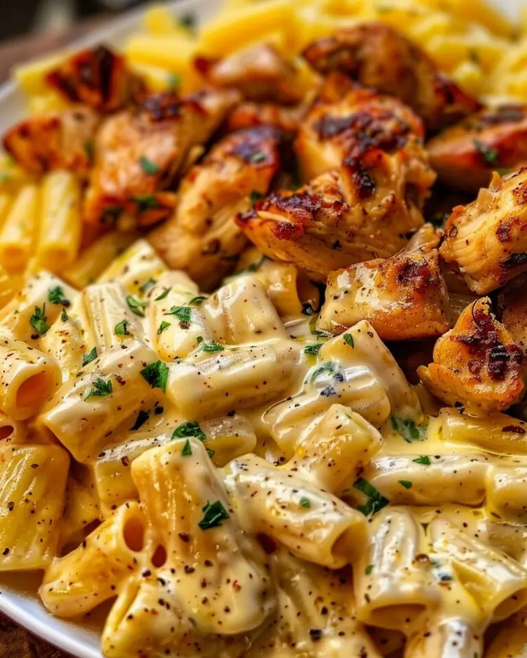Creamy Velveeta Chicken Rigatoni with Mozzarella Garlic Sauce