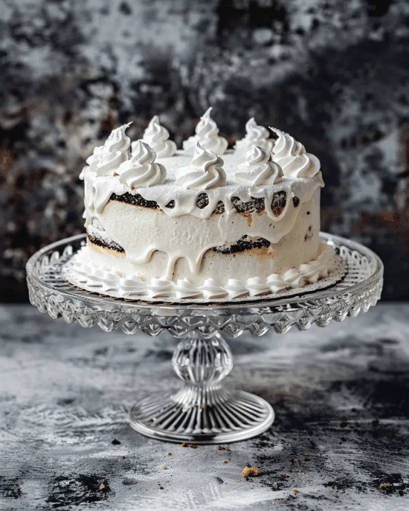 Ghost Meringue Chocolate Cake