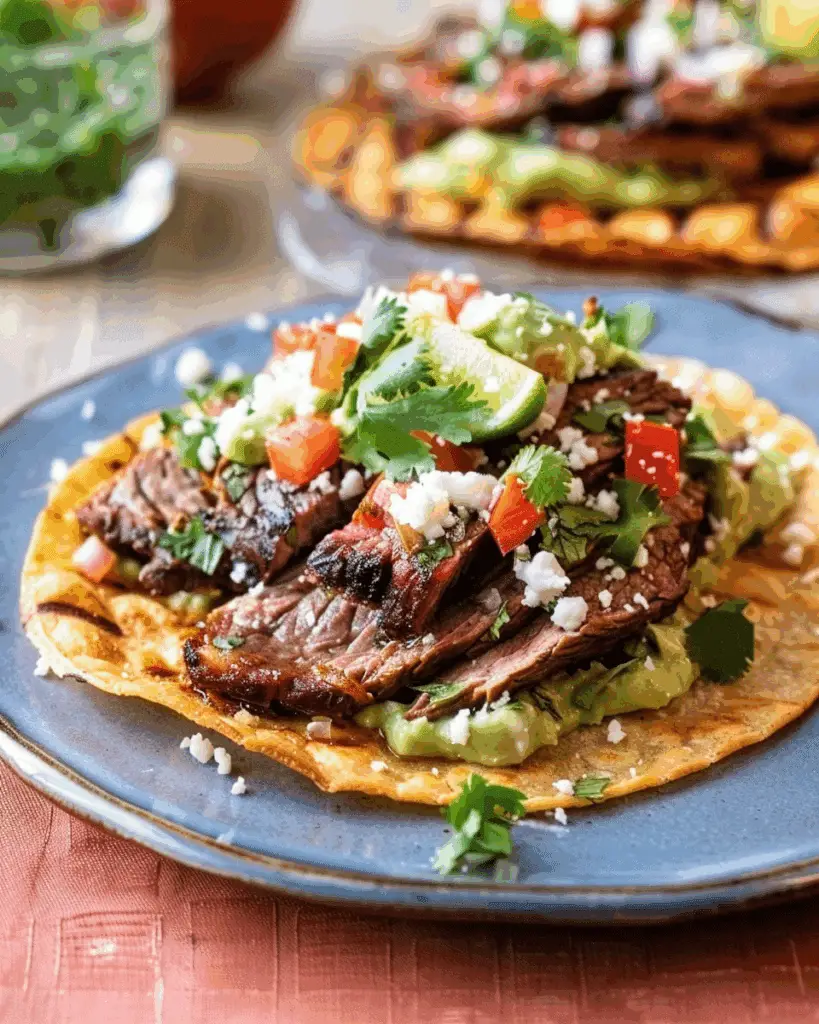 Grilled Beef Tostadas with Carne Asada