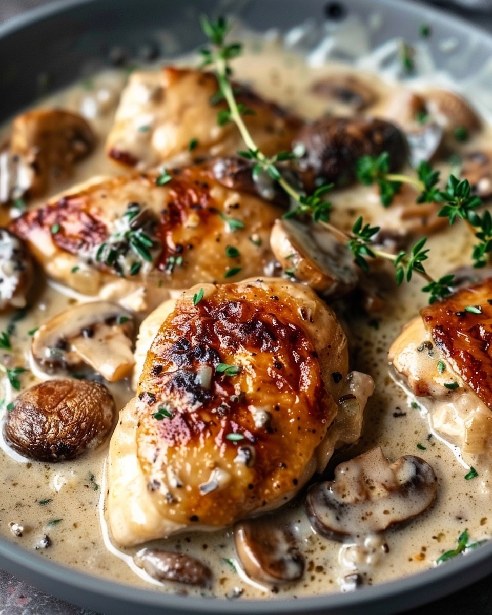 Dijon Mushroom Cream Chicken