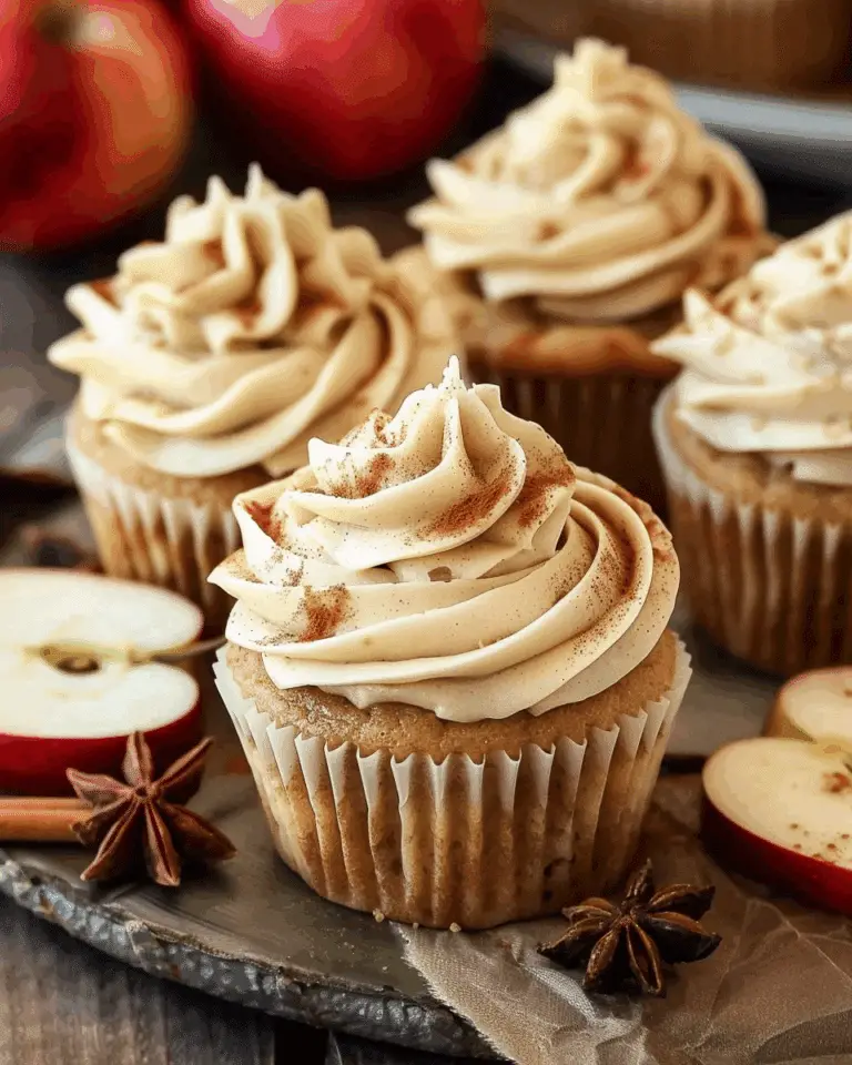 Apple Cider Cupcakes with Spiced Buttercream Frosting