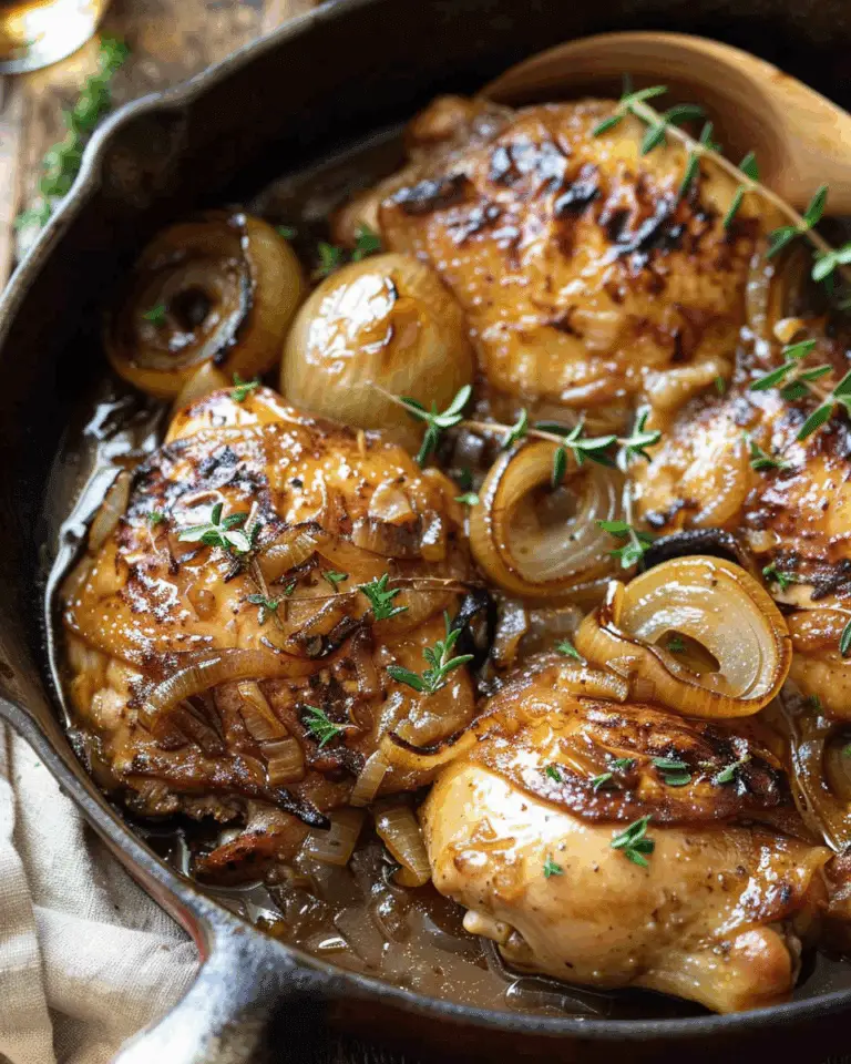 Cider Braised Chicken with Caramelized Onions