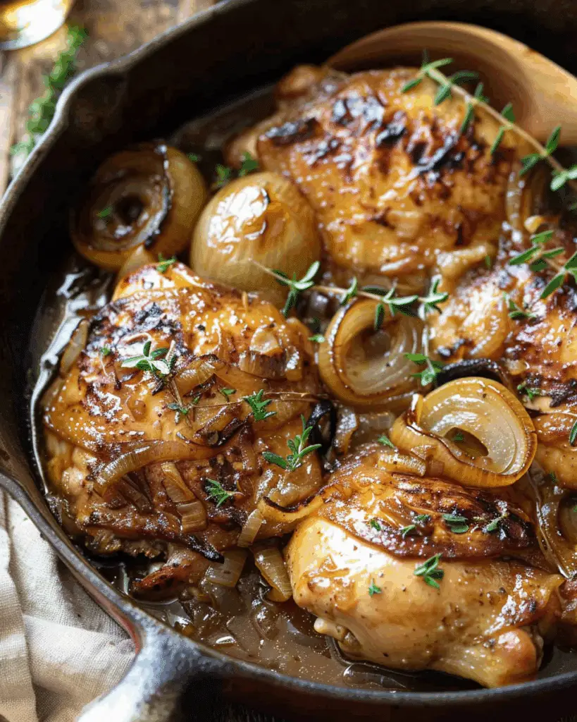 Cider Braised Chicken with Caramelized Onions