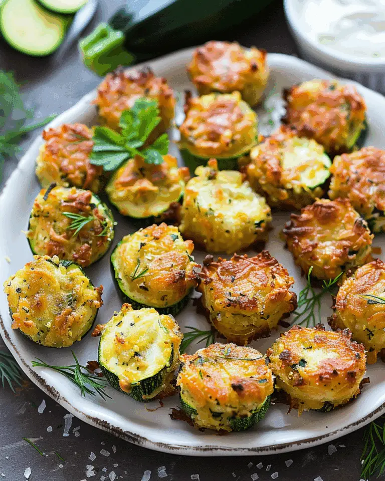 Cheesy Garlic Zucchini Bites