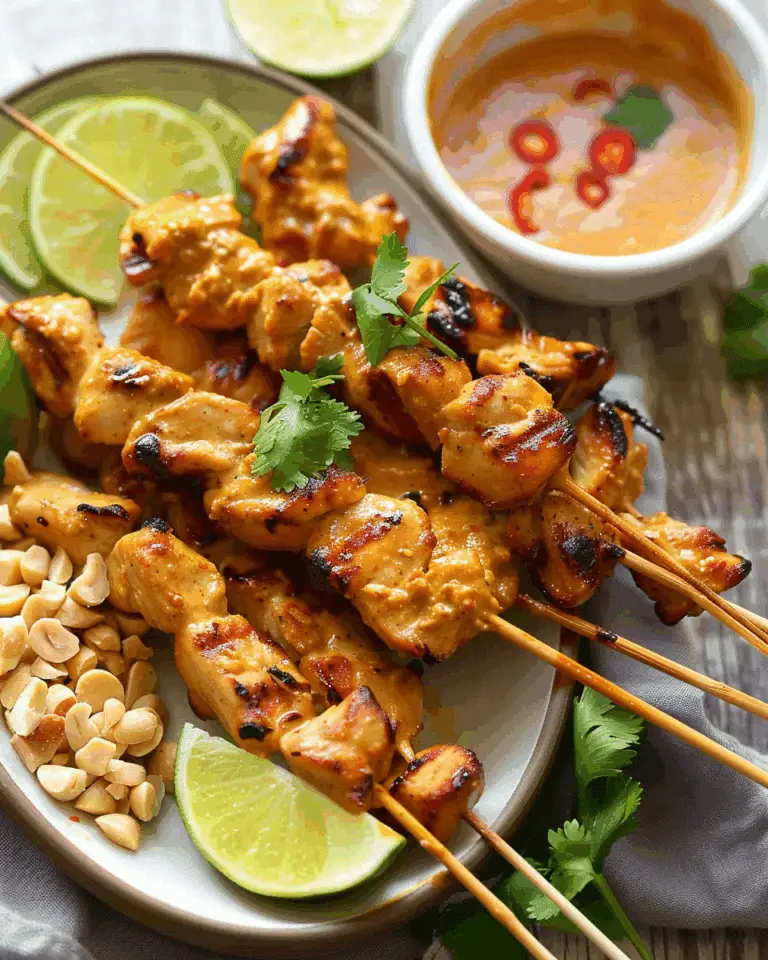 Chicken Satay with Easy Thai Peanut Sauce