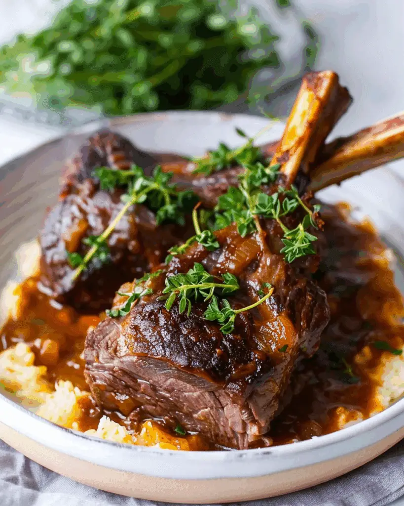 Herb-Infused Slow-Cooked Lamb Shanks