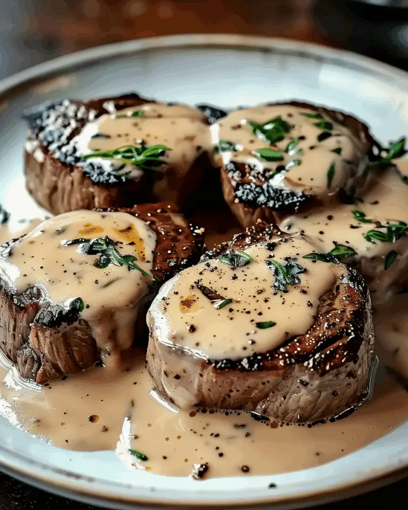 Steak with Haunted Garlic Cream Sauce