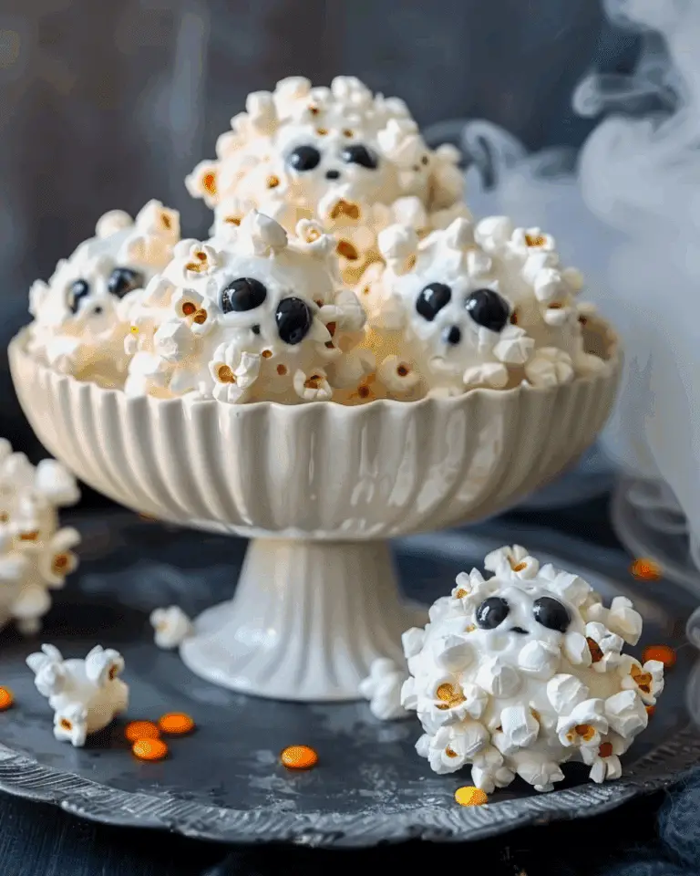 Ghostly Popcorn Balls