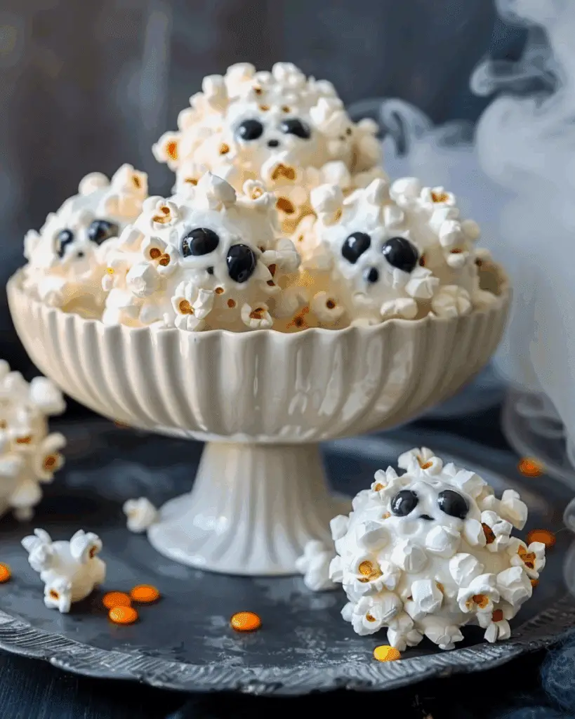Ghostly Popcorn Balls