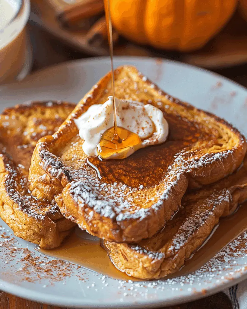 Fall Pumpkin French Toast Breakfast