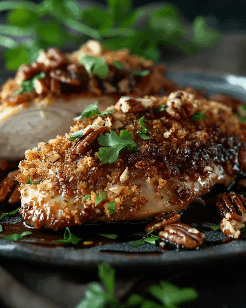 Pecan Crusted Chicken with Honey Mustard Sauce