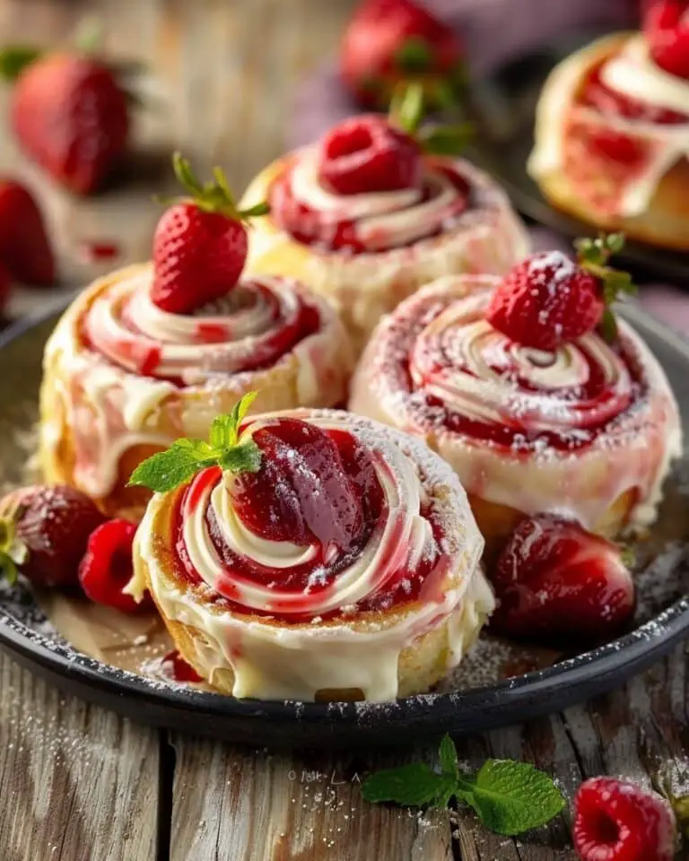 Strawberry Cheesecake Cinnabon Rolls