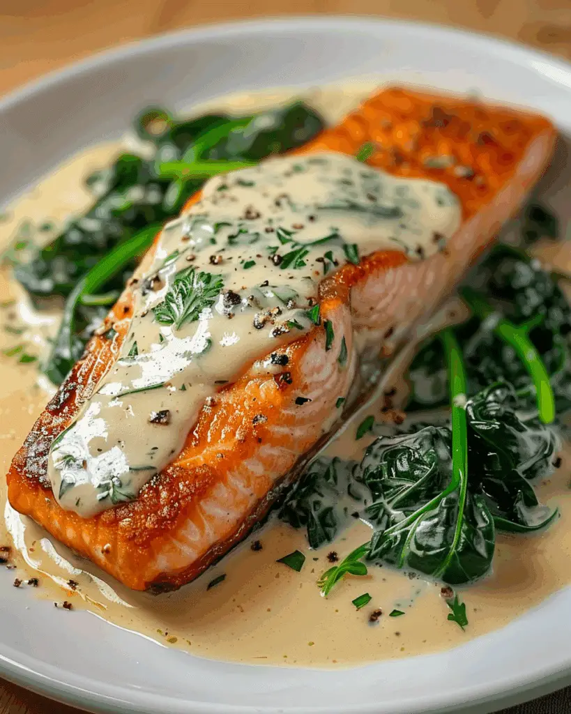 Pan-Seared Salmon Florentine