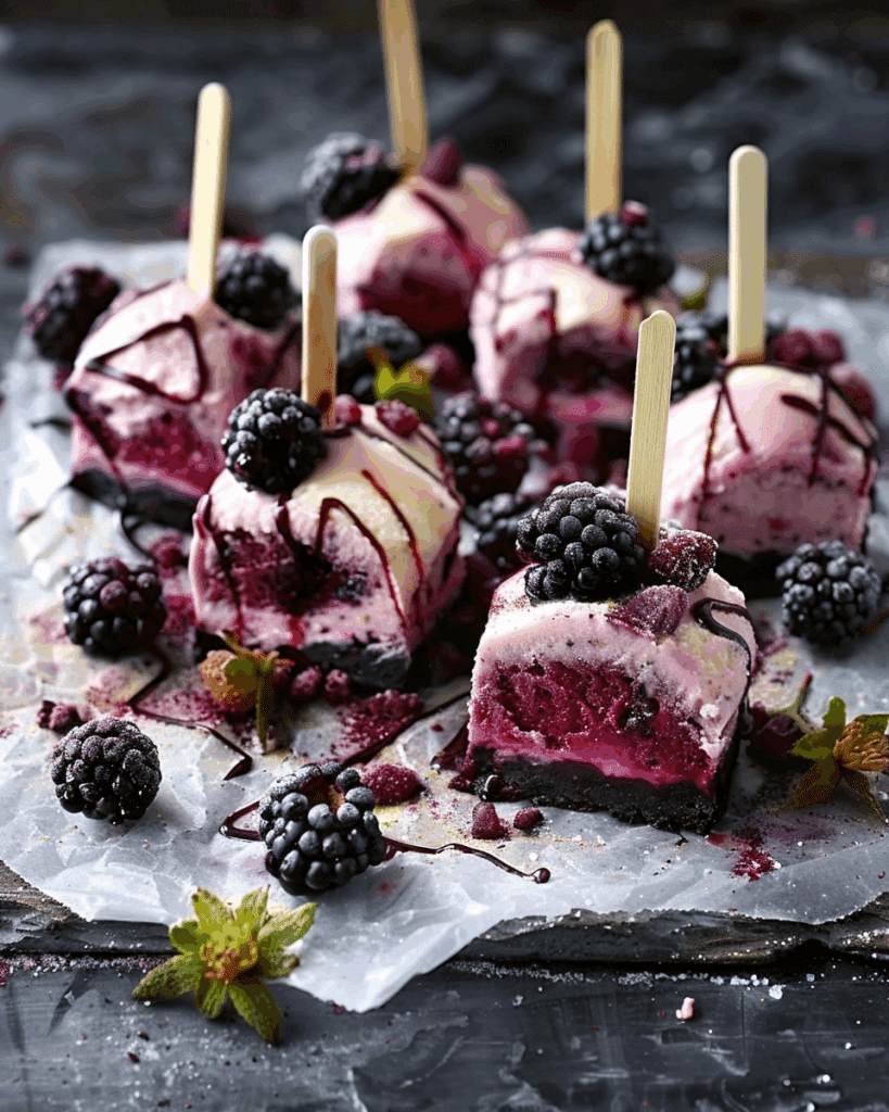 Blackberry Cheesecake Pops