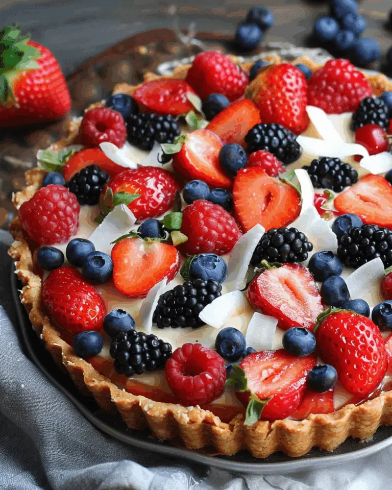 Coconut Cream Fruit Tart