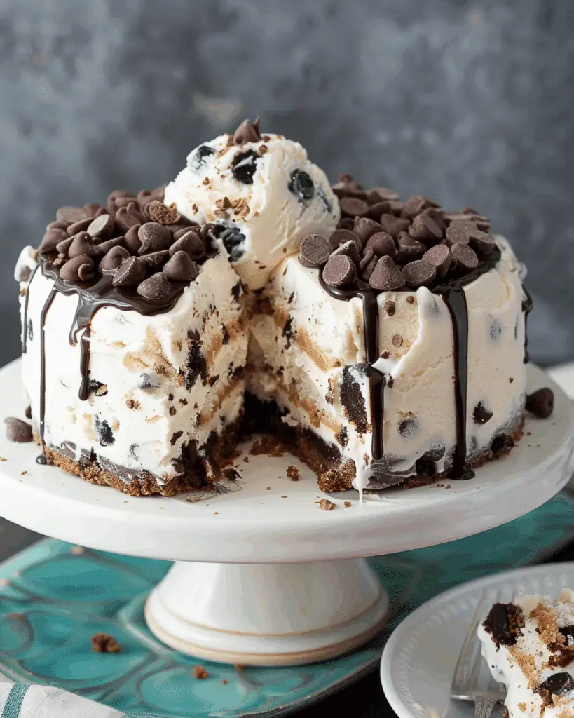 Chocolate Chip Cookie Dough Ice Cream Cake