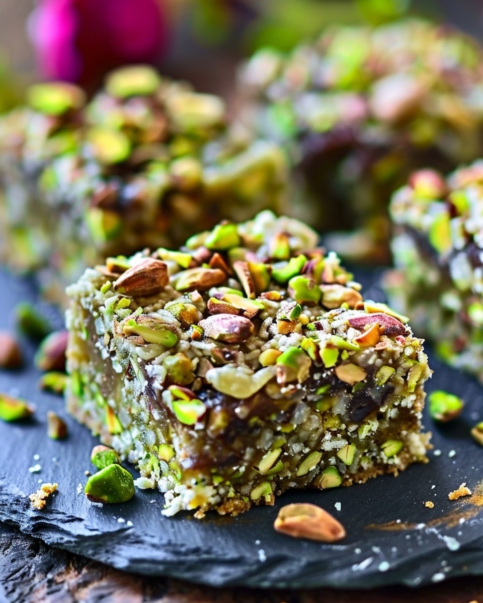 No-Bake Pistachio Cookie Squares