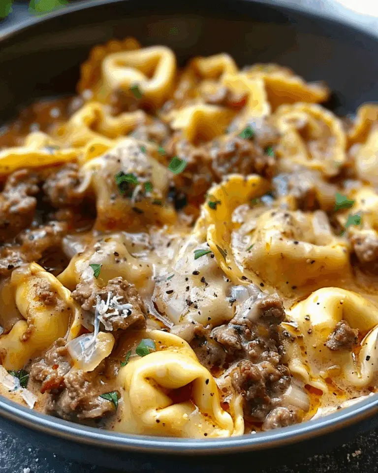 Cheesesteak Tortellini with Provolone Sauce