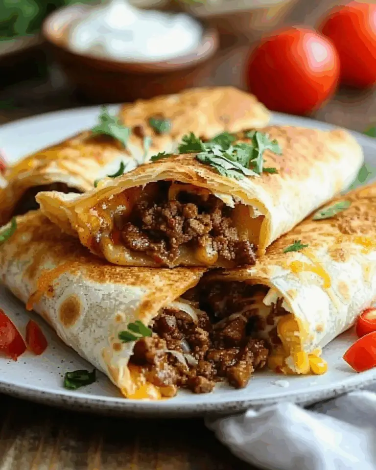 Crispy Beef and Cheese Chimichangas