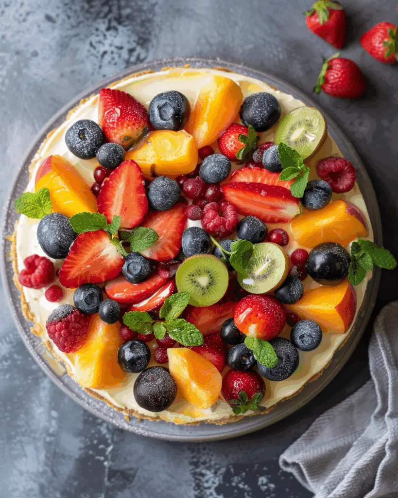 Cheesecake Fruit Salad with Caramel