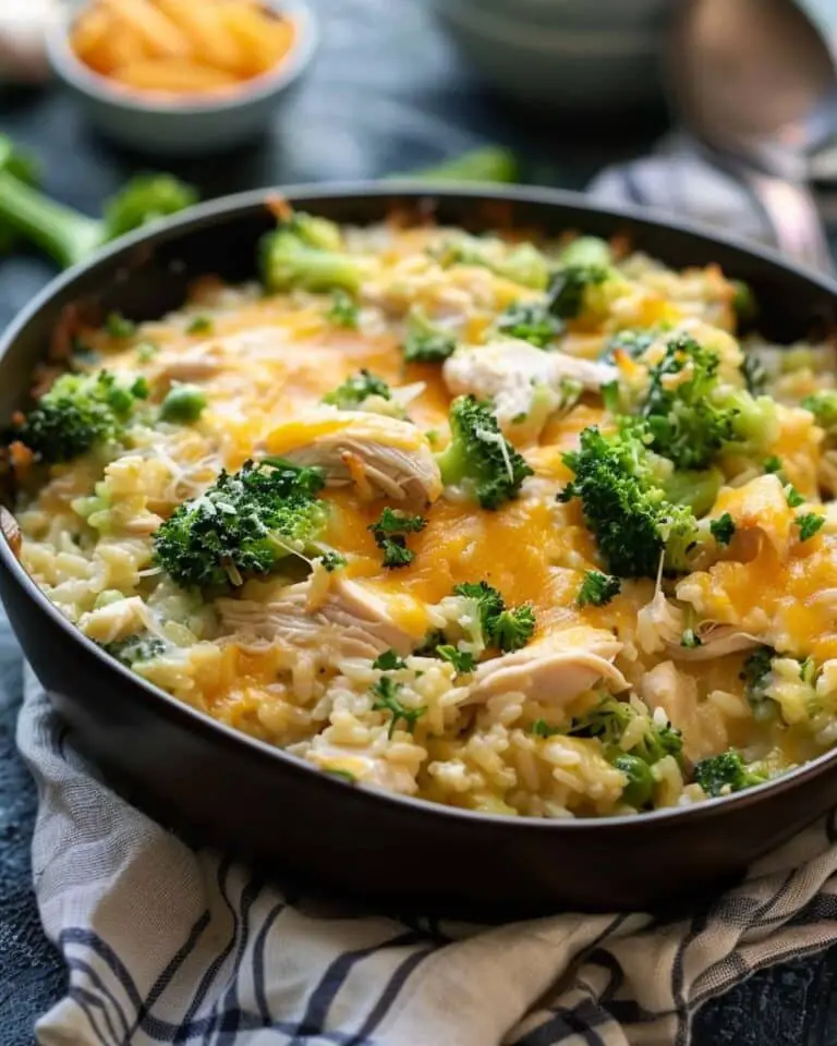 One Pot Chicken Broccoli Rice Casserole