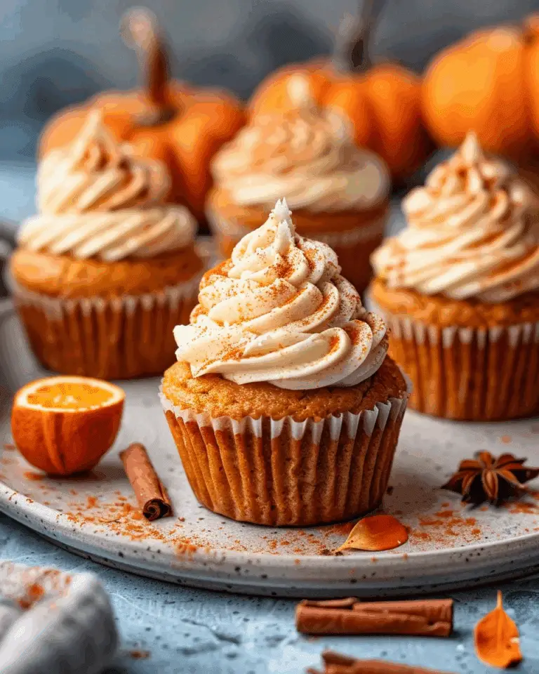 Pumpkin Cupcakes with Cream Cheese Frosting