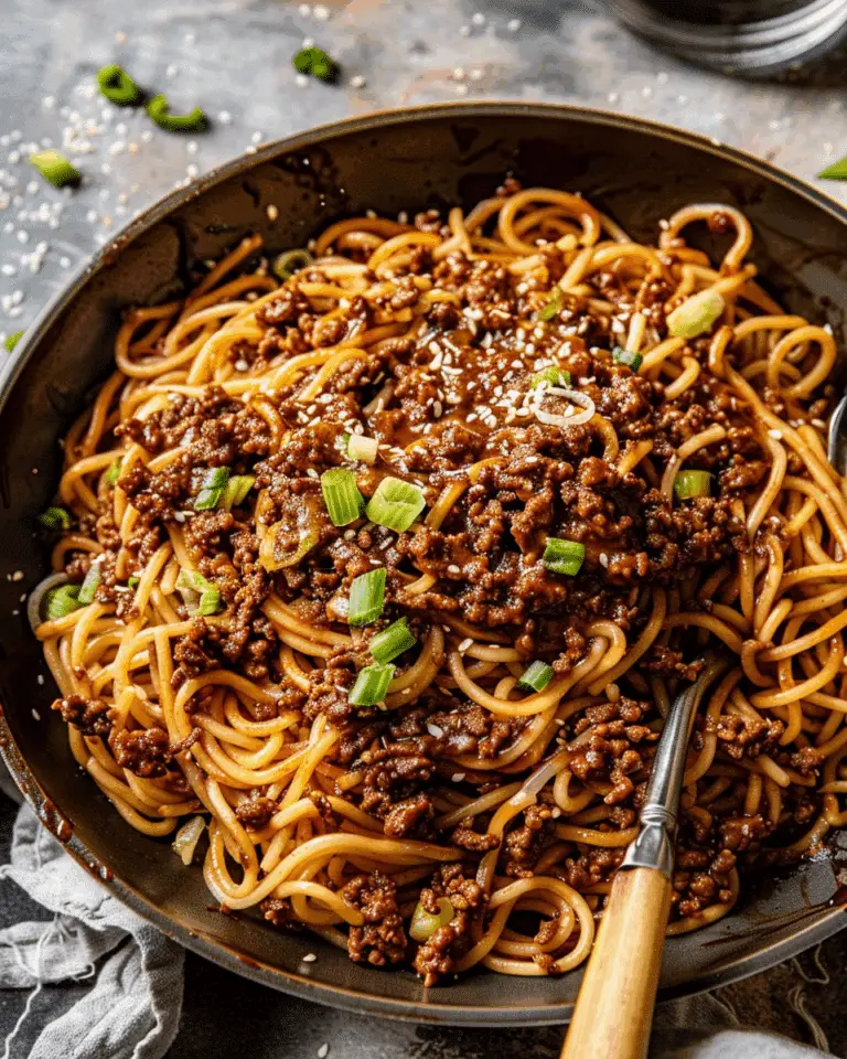 Mongolian Ground Beef Noodles