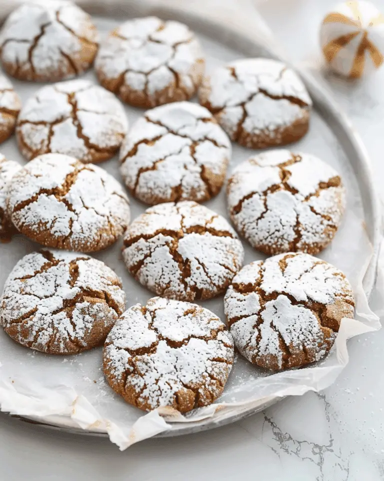 Soft and Spiced Gingerbread Crinkle Cookies