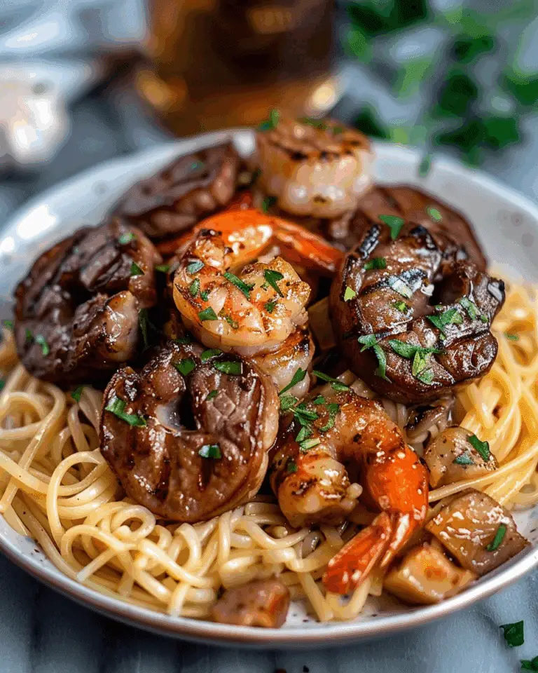 Surf and Turf Garlic Noodles