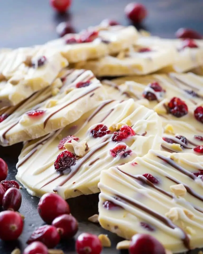 White Chocolate Drizzled Cranberry-Pistachio Shortbread Cookies