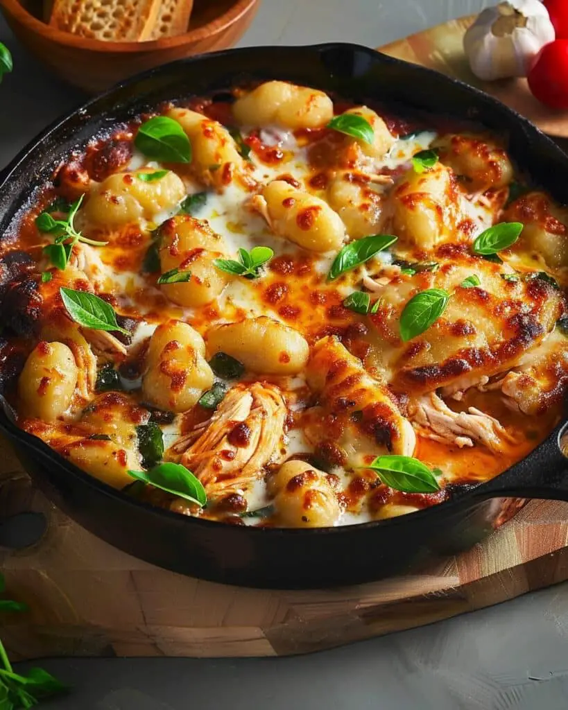 Caprese Chicken Gnocchi Skillet